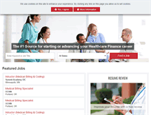 Tablet Screenshot of jobspot.healthcarefinancenews.com